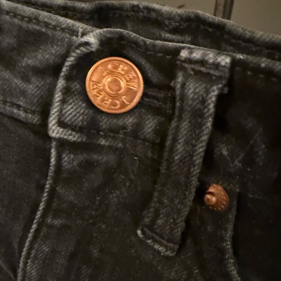 J. Crew • 2T • Girls' Frayed-Hem Denim Shorts in Black w/ copper tone hardware - Picture 3 of 6